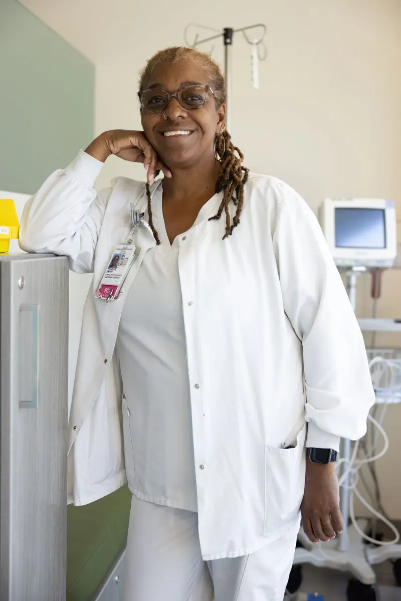 Grady care team with a patient