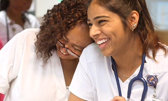 Nurses laughing