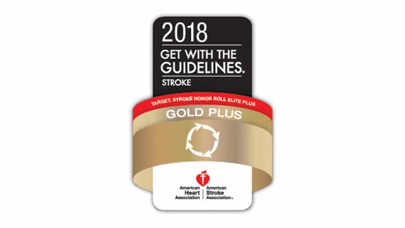 2018 stroke Plus GoldPlus award
