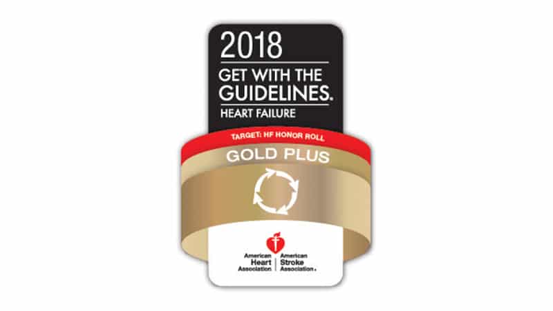 2018 Heart Failure Plus GoldPlus award