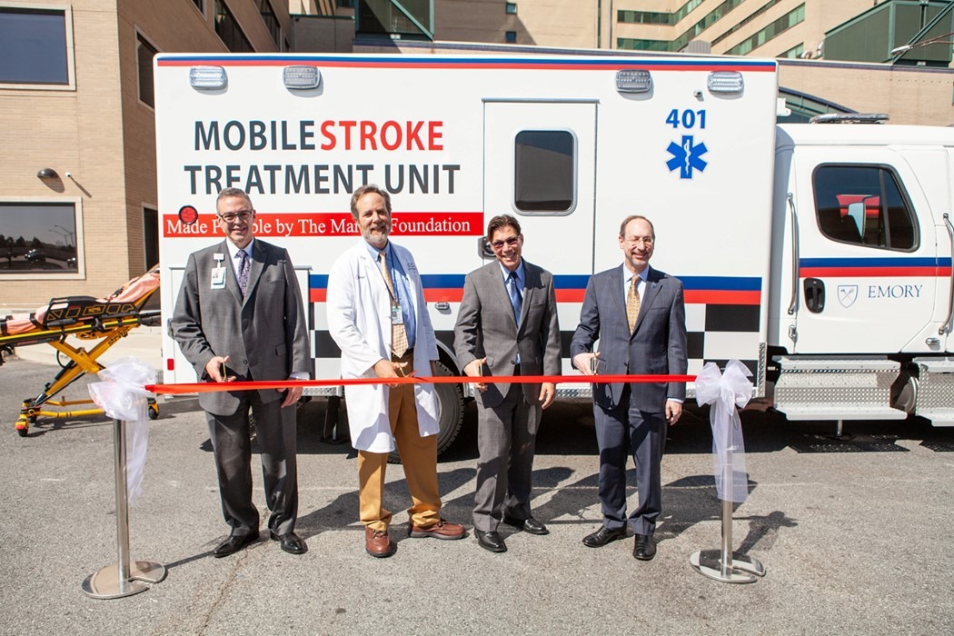 Mobile stroke unit ribbon cutting