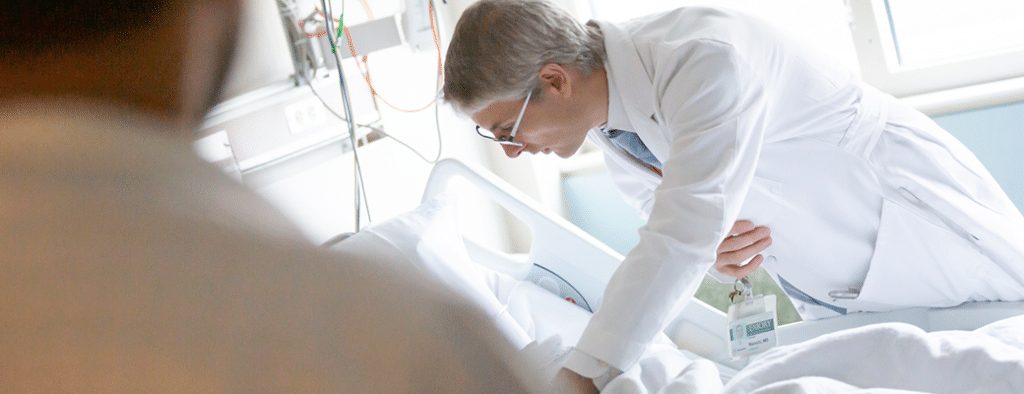 Doctor examining a patient