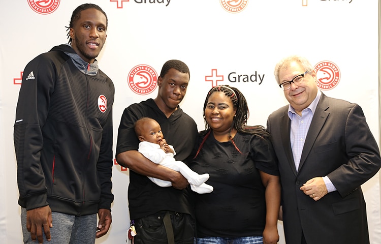 Atlanta Hawks and Grady Debut Baby Club