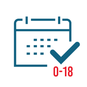 Calendar icon for in person appointment selection - peds